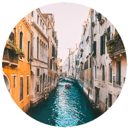 Behangcirkel Venetië | Uniek